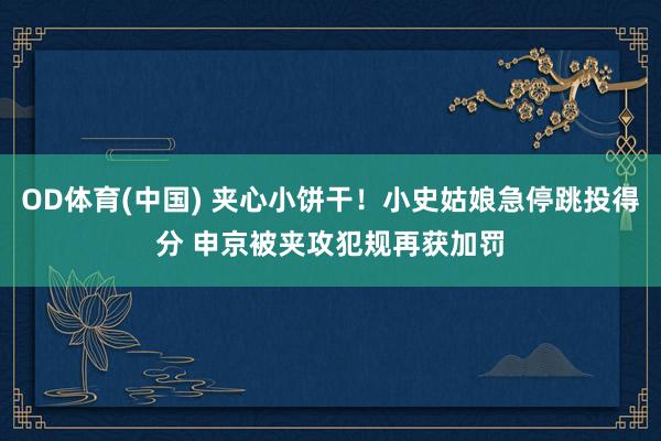 OD体育(中国) 夹心小饼干！小史姑娘急停跳投得分 申京被夹攻犯规再获加罚