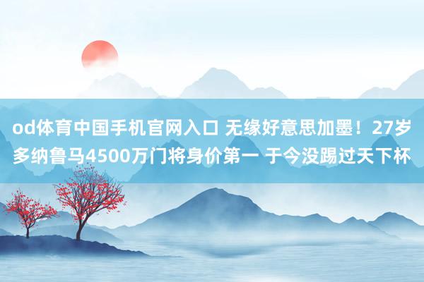 od体育中国手机官网入口 无缘好意思加墨！27岁多纳鲁马4500万门将身价第一 于今没踢过天下杯