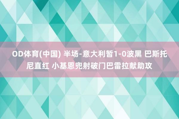 OD体育(中国) 半场-意大利暂1-0波黑 巴斯托尼直红 小基恩兜射破门巴雷拉献助攻