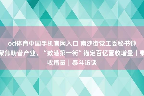 od体育中国手机官网入口 南沙街党工委秘书钟惠彪：聚焦畴昔产业，“数港第一街”锚定百亿营收增量｜泰斗访谈