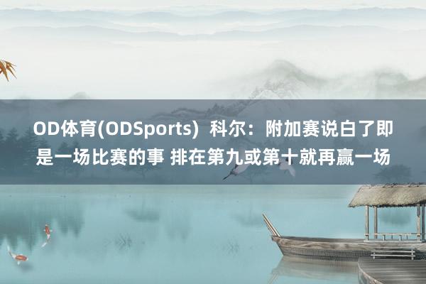 OD体育(ODSports)  科尔：附加赛说白了即是一场比赛的事 排在第九或第十就再赢一场