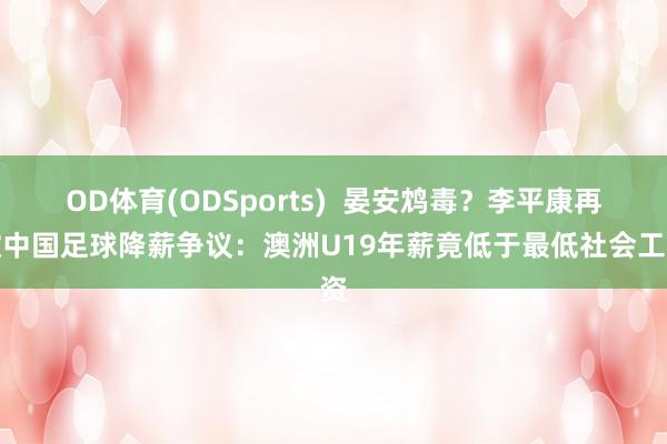 OD体育(ODSports)  晏安鸩毒？李平康再掀中国足球降薪争议：澳洲U19年薪竟低于最低社会工资