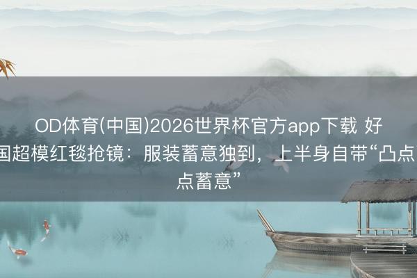 OD体育(中国)2026世界杯官方app下载 好意思国超模红毯抢镜：服装蓄意独到，上半身自带“凸点蓄意”