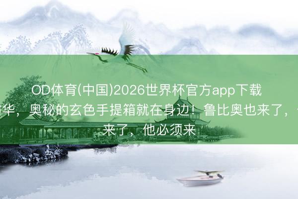 OD体育(中国)2026世界杯官方app下载 特朗普访华，奥秘的玄色手提箱就在身边！鲁比奥也来了，他必须来