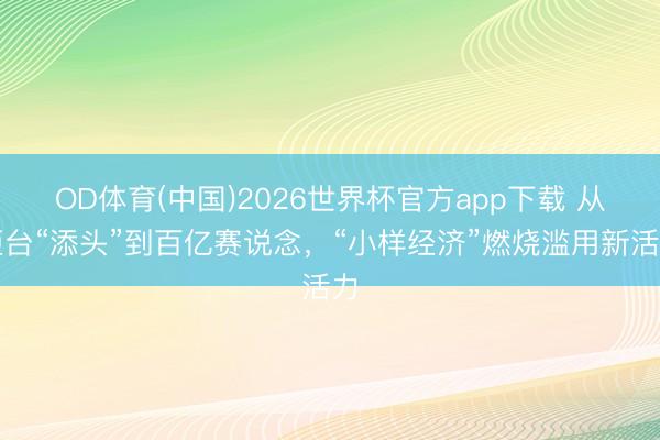 OD体育(中国)2026世界杯官方app下载 从柜台“添头”到百亿赛说念，“小样经济”燃烧滥用新活力