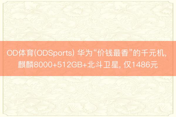 OD体育(ODSports) 华为“价钱最香”的千元机， 麒麟8000+512GB+北斗卫星， 仅1486元
