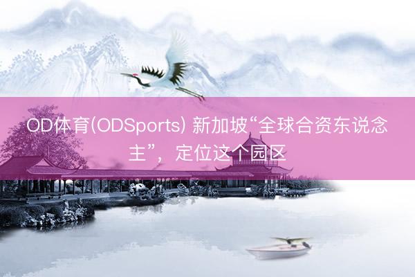 OD体育(ODSports) 新加坡“全球合资东说念主”，定位这个园区