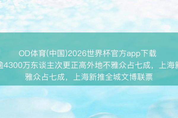 OD体育(中国)2026世界杯官方app下载 博物馆旧年接待逾4300万东谈主次更正高外地不雅众占七成，上海新推全城文博联票