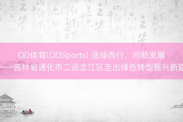 OD体育(ODSports) 逐绿而行，向新发展——吉林省通化市二说念江区走出绿色转型振兴新路