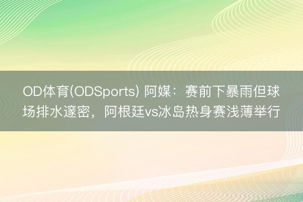 OD体育(ODSports) 阿媒：赛前下暴雨但球场排水邃密，阿根廷vs冰岛热身赛浅薄举行