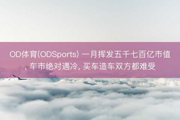 OD体育(ODSports) 一月挥发五千七百亿市值， 车市绝对遇冷， 买车造车双方都难受